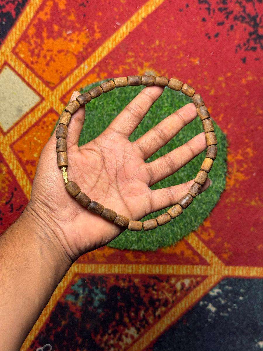1 Round Brown Original Tulsi Mala(Thick Size)