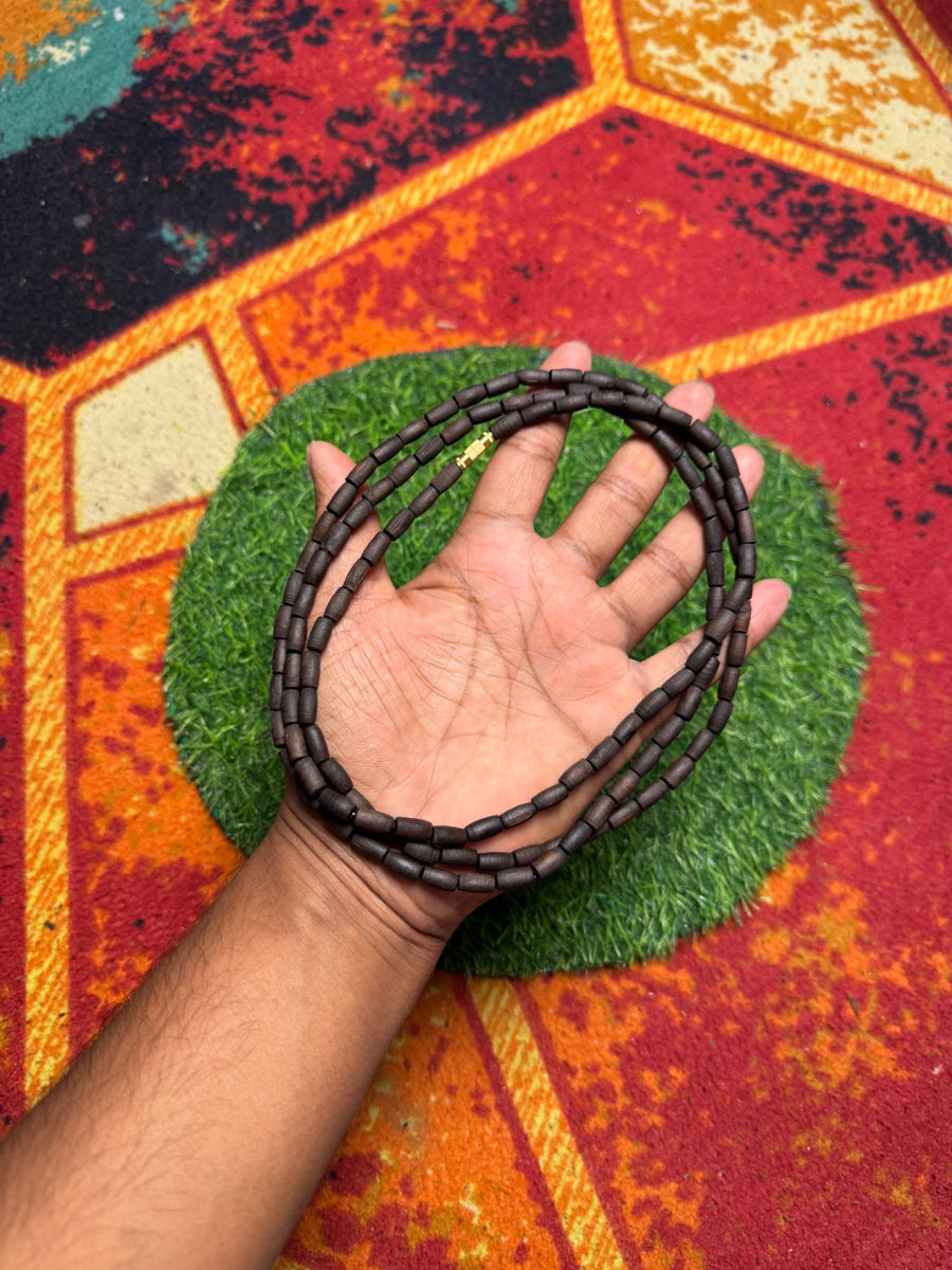 3 Round Dark Brown Original Tulsi Mala