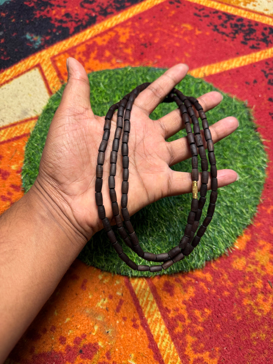 3 Round Dark Brown Original Tulsi Mala