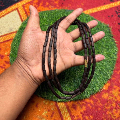 3 Round Dark Brown Original Tulsi Mala