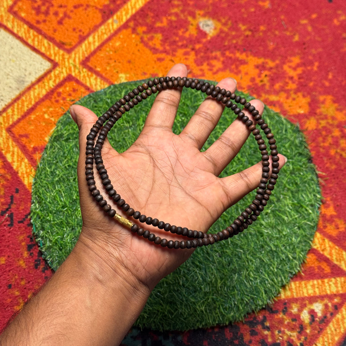 2 Round Dark Brown Original Tulsi Mala