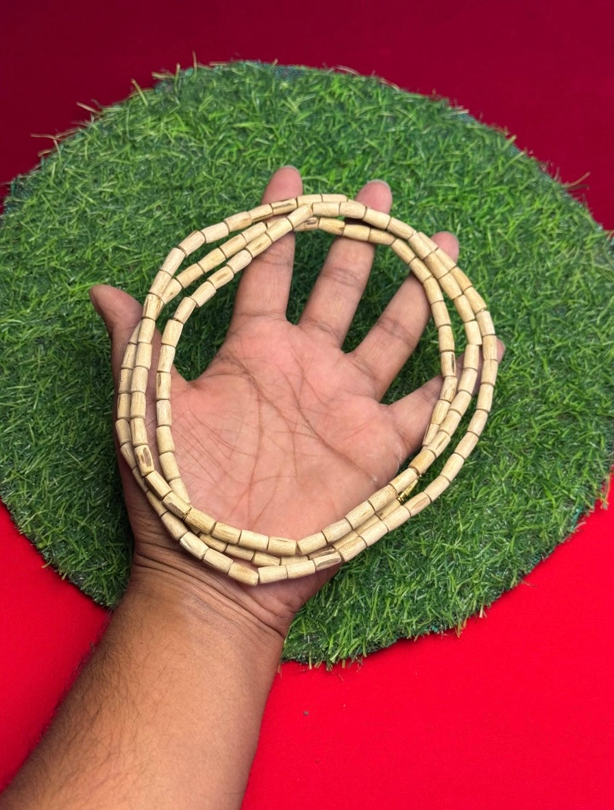 3 Round Long Beads Original Tulsi Mala(Devi Chitralekha ji Mala)