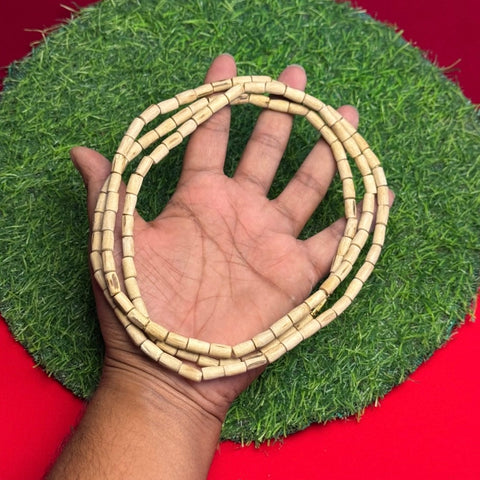 3 Round Long Beads Original Tulsi Mala(Devi Chitralekha ji Mala)
